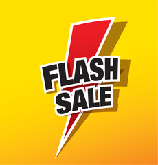 Flash sale banner template design vector illustration