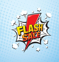 Flash sale banner template design vector illustration