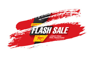 Flash sale banner template design vector illustration