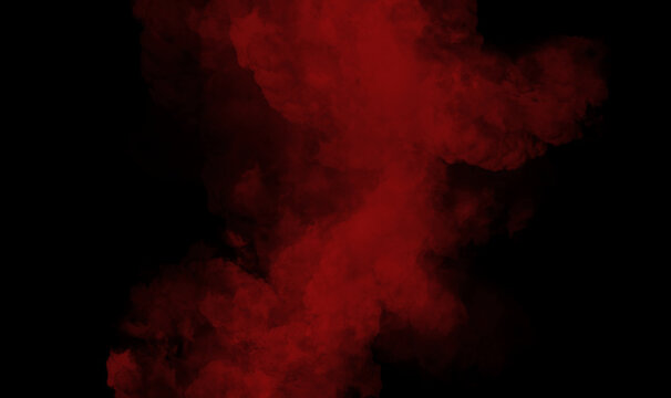 Red smoke on black background