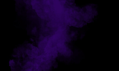 Purple smoke on black background