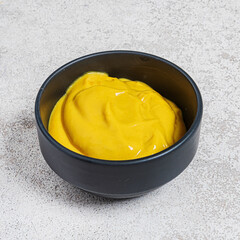 mustard sauce in the bowl
