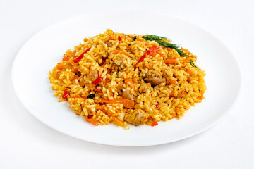 rice with meat and vegetables