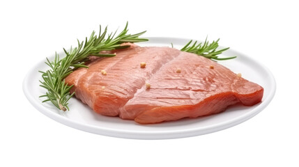 Duck fillet isolated on transparent and white background.PNG image.