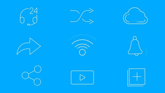 Animated Social Media Line Icons
