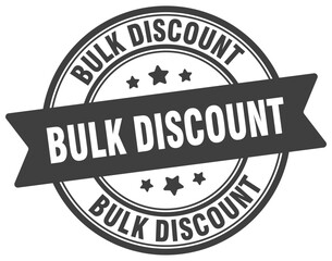 Obraz premium bulk discount stamp. bulk discount label on transparent background. round sign