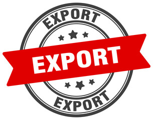 export stamp. export label on transparent background. round sign