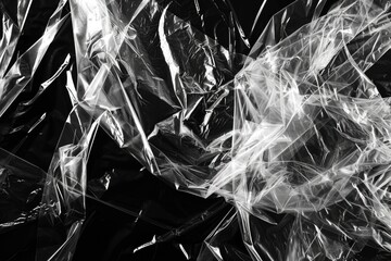 A group of plastic bags in monochrome, suitable for environmental concepts