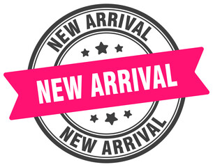 new arrival stamp. new arrival label on transparent background. round sign