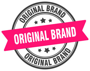 original brand stamp. original brand label on transparent background. round sign