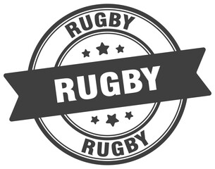 rugby stamp. rugby label on transparent background. round sign