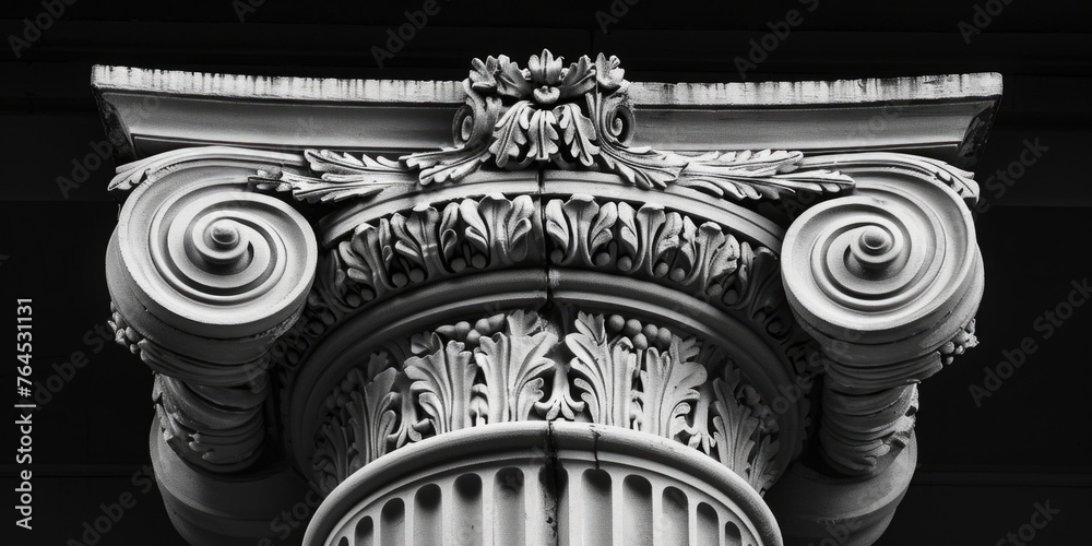 Aufkleber A monochrome image of a column. Suitable for architectural projects