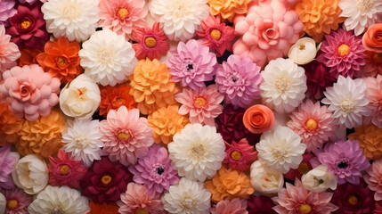 Blooming flowers background