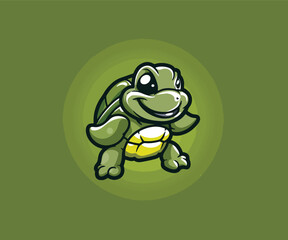 turtle mascot logo template