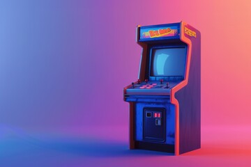  Arcade Cabinet and Joystick Illustrating a classic arcade cabinet with a joystick and buttons