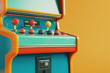  Arcade Cabinet and Joystick Illustrating a classic arcade cabinet with a joystick and buttons