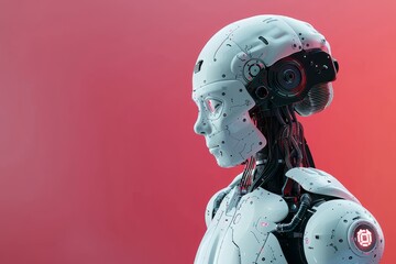 Artificial Intelligence Robot and Brain in the concept of machine learning and cognitive computing