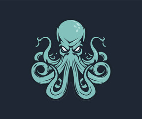 octopus mascot logo illustration