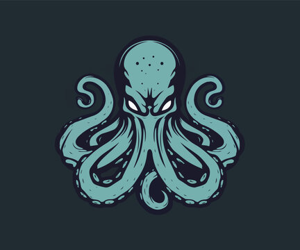 octopus mascot logo illustration