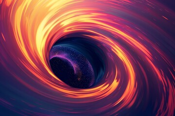 Black Hole and Distorted Space the gravitational pull of a massive black hole distorting space