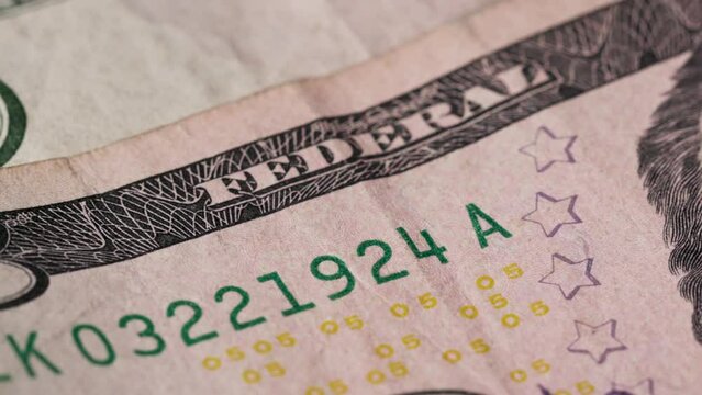 Five US dollar bill Lincoln money currency legal tender 4
