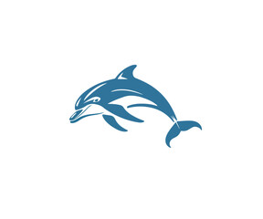 Obraz premium dolphin logo design template