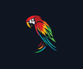 parrot bird logo design template © keenan