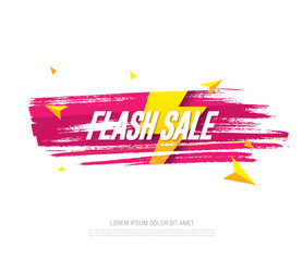 Flash sale banner template design vector illustration