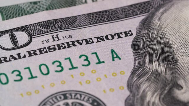 One hundred US dollar bill franklin money currency legal tender 3