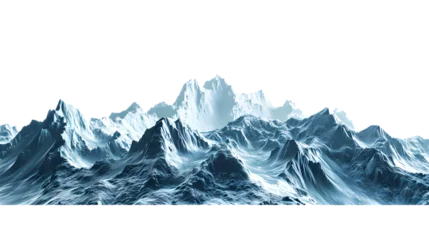 Papier Peint photo Alpes mountains. isolated on white background.