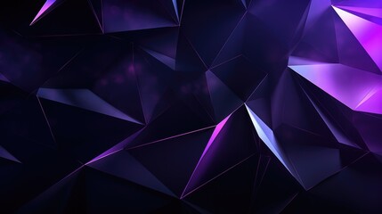 Obraz premium Black deep purple abstract modern background for design. Geometric shape. 3d effect. Lines, triangles, angles. Color gradient. Dark shades. Colorful. Metal, metallic. Shine