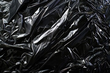 A pile of black plastic objects. Can be used for recycling or waste management concepts