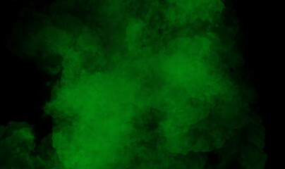 Green  smoke on black background