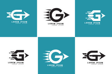 Initial Letter G Logo Flat Vector Logo Design Template Element. - obrazy, fototapety, plakaty