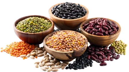 Rolgordijnen beans and lentils. isolated on white background. © asma