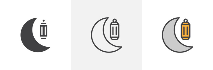 Majestic Lanterns of Islamic Tradition Icons. Odes to Nights of Reflection and Prayer.