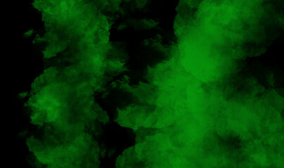 Green  smoke on black background