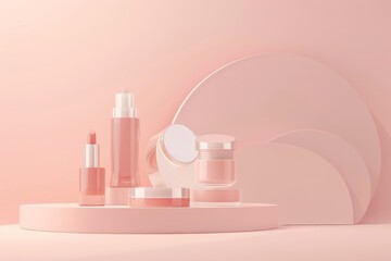 Minimalist Cosmetic Background Showcasing a minimalist cosmetic background