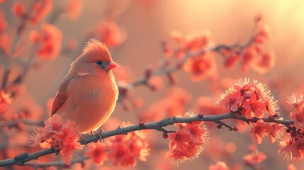  focused image of a bird perched on a tree branch against a crisp, green backdrop of foliage