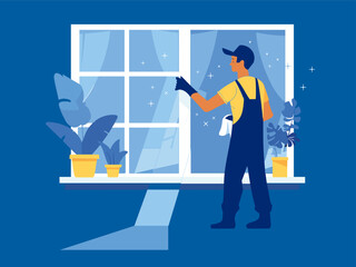 Cleaning services vector illustration. Professional Cleaning and Housekeeping Services - Hygiene, Maid, Sanitation, and More - 764537182