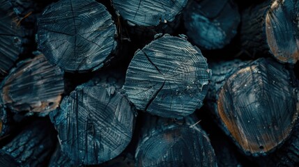 A close up of a pile of wood. Perfect for background or texture use