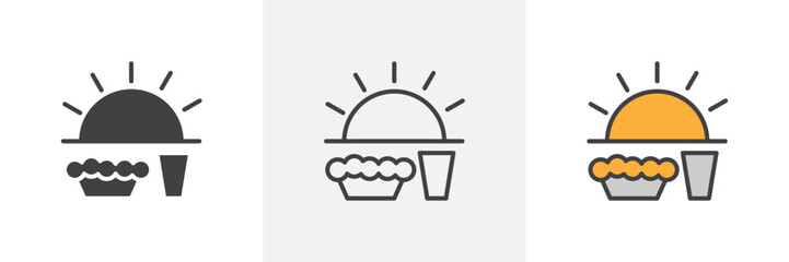 Icons for Sahur, the Ramadan Morning Meal. Nourishment Before the Day's Fast.