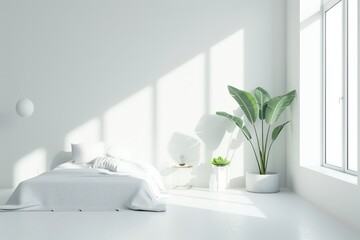 Clean White Studio a clean white studio with minimalistic furniture