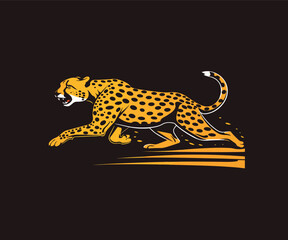 leopard mascot logo illustration