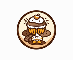 ice cream logo design template