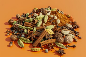 Garam Masala Spices a variety of aromatic garam masala spices