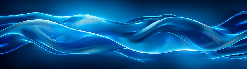 Naklejka premium Blue Futuristic Motion, Bright Abstract Background with Dynamic Lines