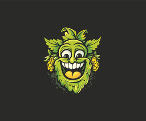 grape character cartoon logo