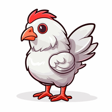 Chicken hand-drawn illustration. Chicken. Vector doodle style cartoon illustration
