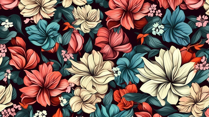 Blooming flowers background